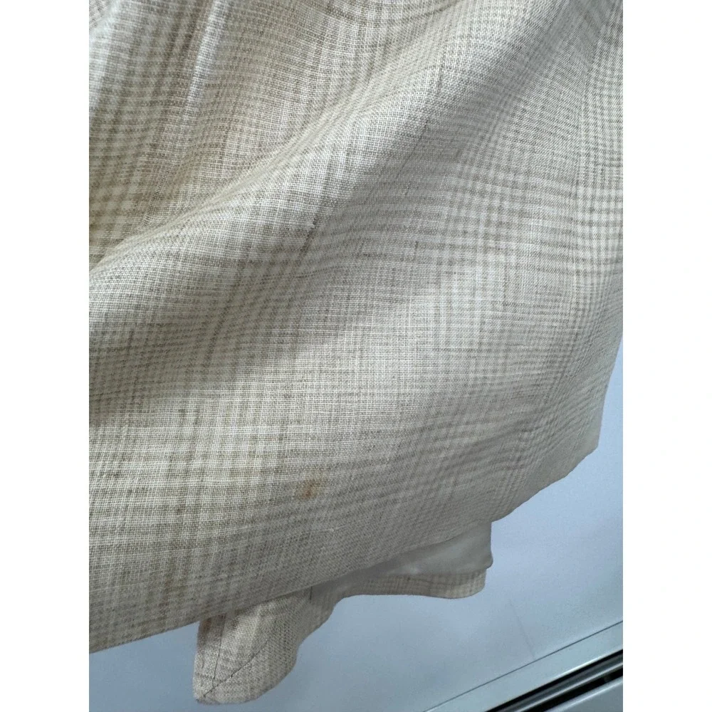 Suitsupply Men Tan Lazio Pure Linen Glen Check Sport Coat Blazer 42R